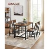 VASAGLE Dining Chair Set of 2, Rustic Wood Chairs with Metal Steel Frame, Easy to Assemble, Comfortable Seat, Modern Farmhouse Chair - 2 of 4