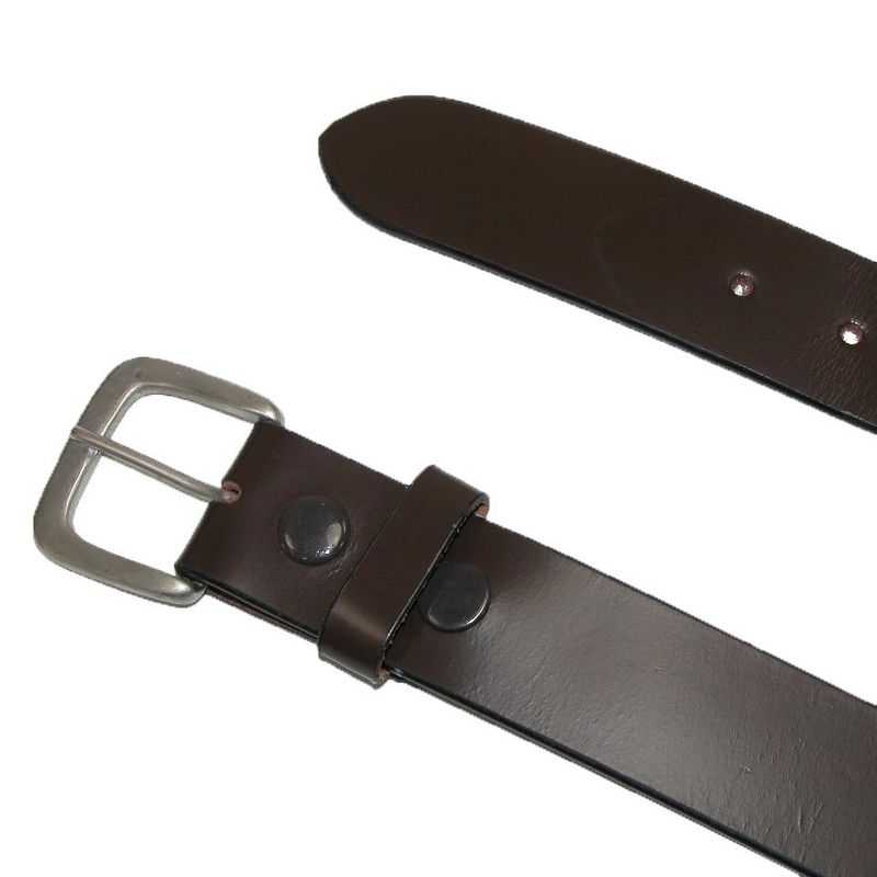 CTM Men's Leather Removable Buckle Belts (Pack of 2), 2 of 4
