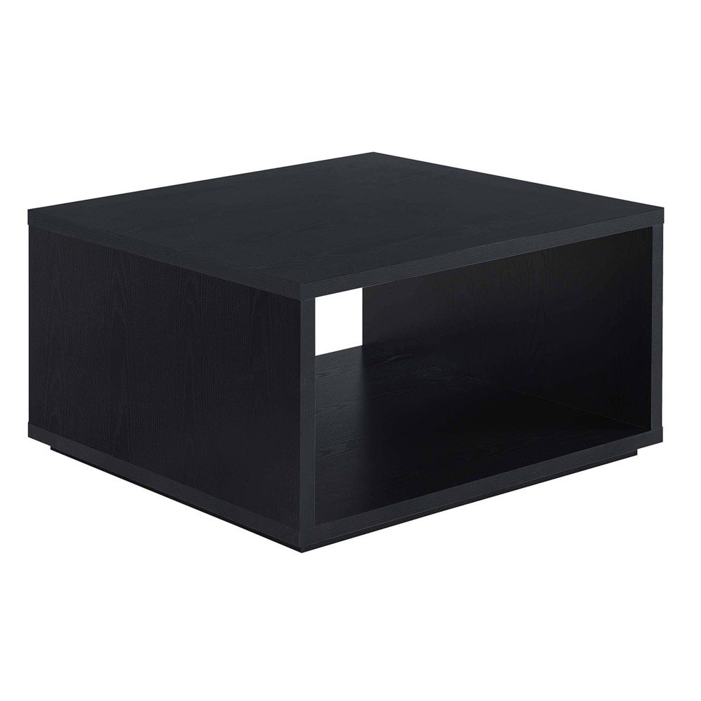 Northfield Admiral Square Coffee Table Black - Breighton Home: Modern Living Room Furniture with Shelf