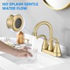 ALEXOUN  2-Handle Bathroom Sink Faucet with Pop-up Drain Brushed Golden - 2 of 4