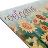 Kate Aurora Montauk Accents Country Farmhouse Sunflowers Welcome Outdoor Rubber Entrance Mat 18x30 - Sunflower Fields - 2 of 4