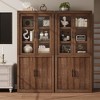 Garvee Tall Storage Cabinet, Farmhouse Large Wood Bookcase, Kitchen Pantry, Bathroom Cabinet with Doors for Dining, Office, Living Room, 70.4" - 2 of 4