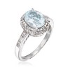 Ross-Simons 1.50 Carat Aquamarine Ring With Diamonds in Sterling Silver - 3 of 4