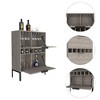 Depot E-Shop Staten Bar Cabinet 43.3" H, 6 Built-in Wine Rack, 2 Door Flexible Cabinets - 4 of 4
