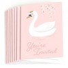 Big Dot of Happiness Swan Soiree - Fill In White Swan Baby Shower or Birthday Party Invitations (8 count) - 2 of 4