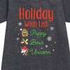 JoJo Siwa Holiday Wish List Graphic Short Sleeve Fleece Dress - Heather Charcoal - 4T - 2 of 2