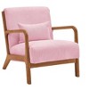 NicBex Wooden Accent Chair Lounge Chair with Waist Cushion, Comfy Chair for Living Room, Bedroom, Office - 4 of 4