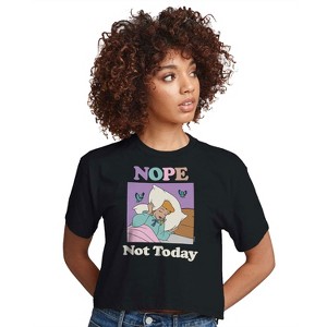 Women's - Disney Princess - Nope Not Today Cropped Graphic T-Shirt - 1 of 4