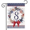 Briarwood Lane Everyday Garden Flag 12x18 For Outdoor American Wreath Monogram S Garden Flag Flags For Outside - 2 of 4