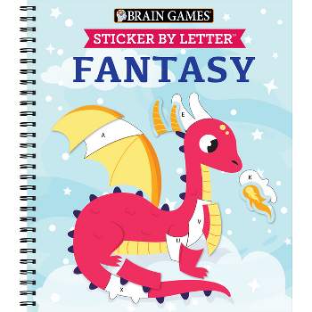 Brain Games - Sticker by Letter: Fantasy - by  Publications International Ltd & Brain Games & New Seasons (Spiral Bound)