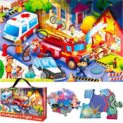 QUOKKA 48 Pieces Giant Floor Puzzles for Kids Ages 3 4 5 Years Old - 2x 3Feet