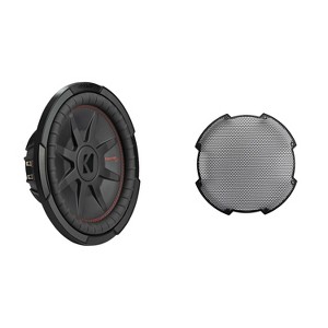Kicker 48CWRT122 CompRT 12" Sub, Dual Voice Coil, 2-Ohm, & 52GR12 Grill Bundle - 1 of 4