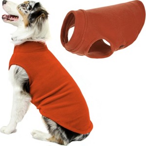 Gooby Stretch Fleece Vest Dog Sweater Pumpkin, 4X - 1 of 2