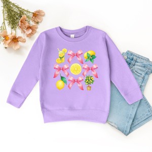 The Juniper Shop Coquette Lemonade Chart Toddler Sweatshirt - 3T - Lavender - 1 of 4