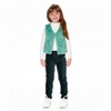 Deux par Deux Girl Stretch Velour Rib Treggings Dark Green - 2 of 4
