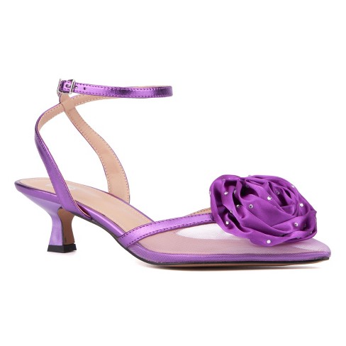 New York Company Women s Violetta Kitten Heels 11 Purple Target