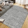 Textured Design Boho Living Room Low-Pile Area Rug Non Slip Soft Print Bedroom Rug Stain Resistant Playroom Carpet Office - 4 of 4