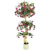 6FT Large Fake Flowers Potted, Artificial Bougainvillea Tree in Pot, Wedding Decor Artificial Flowers for Garden Living Room Party Christmas - 4 of 4