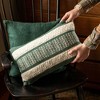 12x20 Geo Stripe Filled Throw Pillow Green Wool, Cotton & Polyester by Foreside Home & Garden - 2 of 4