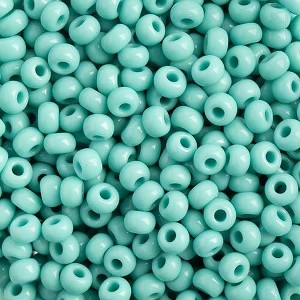 John Bead Czech Glass Seed Beads 8/0 Turquoise, 24g Vial - 1 of 1