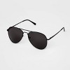 Men's Matte Square Sunglasses - Goodfellow & Co™ Black : Target