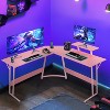 BestMassage 50 Inch L-Shaped Gaming Desk Computer Desk Office Desk with Large Monitor Stand Corner PC Gaming Desk for Home Office - 2 of 4