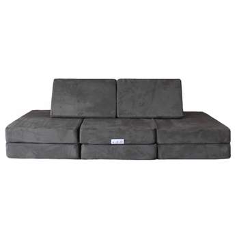 Play Kids' Couch And Louger Black - Leo Mat : Target