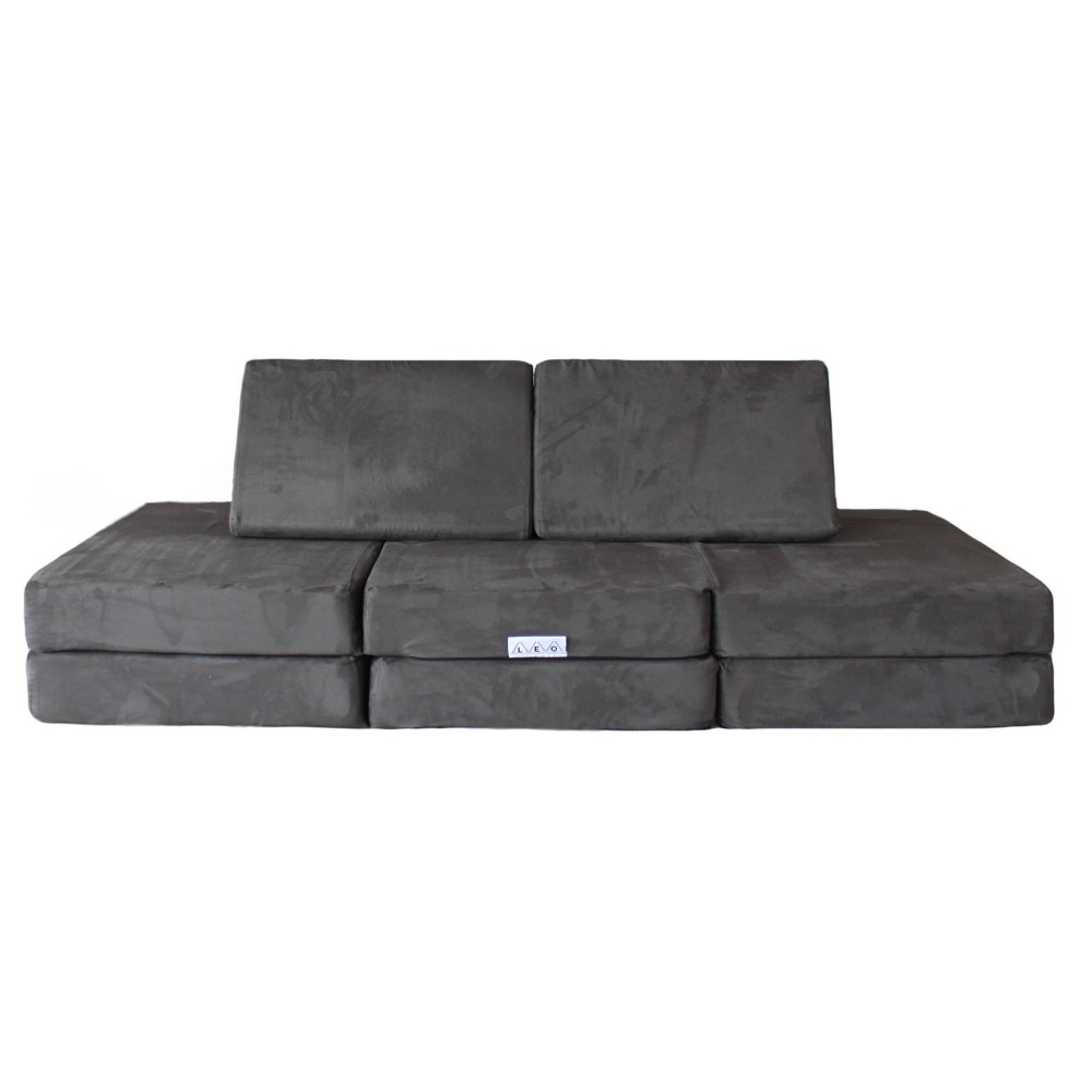 Photos - Sofa Play Kids' Couch and Louger Gray - Leo Mat