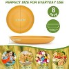LunaLulinlk 9 Inch Wheat Straw Deep Dinner Plates - Microwave and Dishwasher Safe, Unbreakable Reusable Plastic Plates Multicolor - 2 of 4
