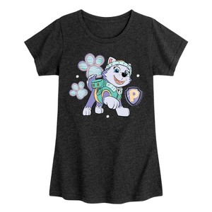 Girls' - Paw Patrol - Everest Sketch Fitted Short Sleeve Graphic T-Shirt - 1 of 4
