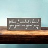 Slickblue Pet Quote Wood Sign, When I Needed a Hand You Gave Me Your Paw, 3.5x10 Rustic Plaque - 3 of 3
