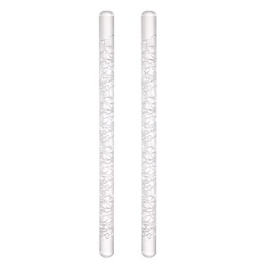 Unique Bargains Acrylic Embossed Non-Stick Round Head Baking Rolling Pins 2 Pcs - 1 of 3
