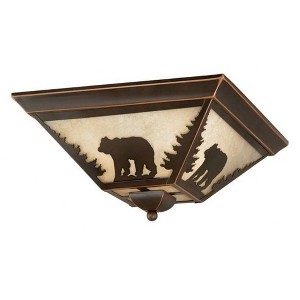 Vaxcel Bozeman 3 - Light Flush Mount in  Burnished Bronze - 1 of 4