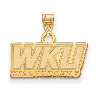 Black Bow Jewelry 14k Yellow Gold Western Kentucky Hilltoppers NCAA Small Pendant