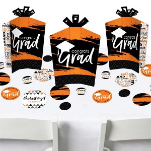 Big Dot of Happiness Orange Grad - Best is Yet to Come - 2025 Orange Graduation Party Decor and Confetti - Terrific Table Centerpiece Kit - Set of 30 - 1 of 4