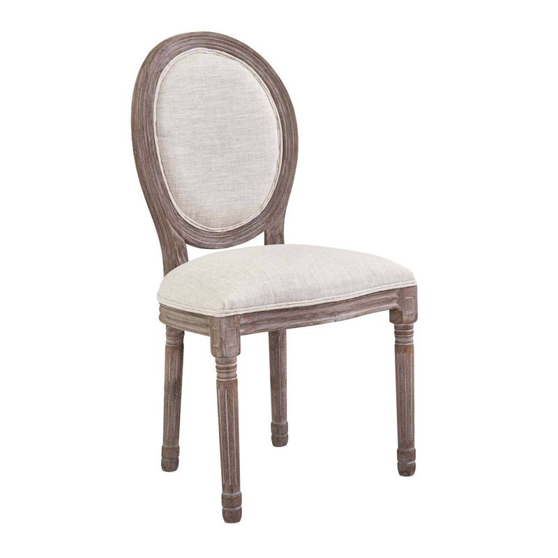 Emanate Vintage French Upholstered Fabric Dining Side Chair Beige - Modway, 1 of 7