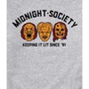 Men's - Are You Afraid of the Dark - Midnight Society Monster Masks Graphic Fleece Sweatshirt - image 2 of 4