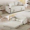 70.9"W Folding Sofa Bed with USB Charging, Chenille Convertible Sleeper Sofa with Side Storage Pockets - ModernLuxe - 2 of 4