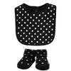 Hudson Baby Infant Girl Cotton Bib and Sock Set, Mommy Latte, One Size - 4 of 4