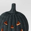 Textured Large Jack O' Lantern Decorative Sculpture - Hyde and EEK! Boutique™ Matte Black - 3 of 3