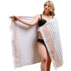 American Soft Linen 4 Piece Turkish Peshtemal Beach Towel Set, Light Weight Peshtemal Beach Pool Towels - 3 of 4