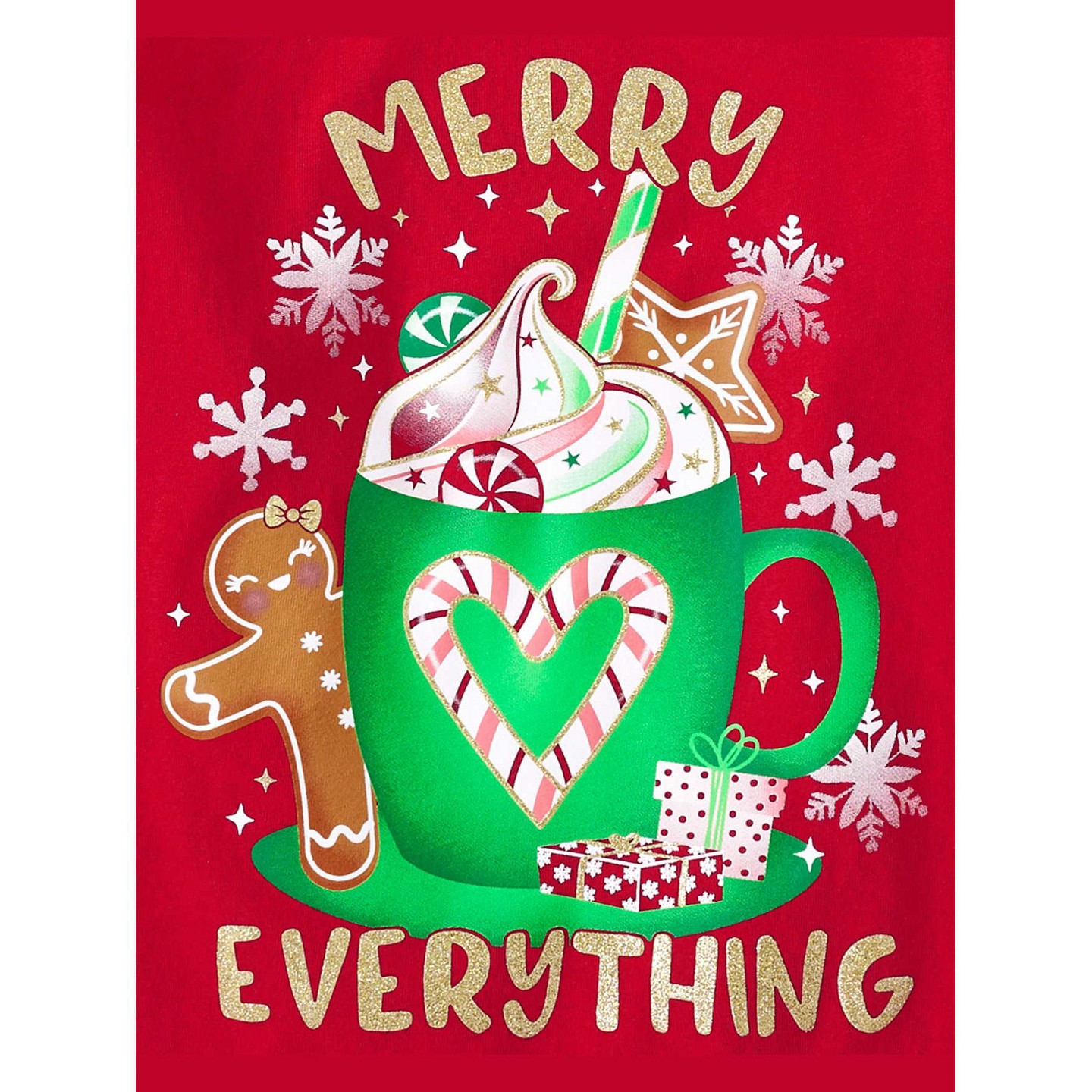 Футболки The Children's Place Long Sleeve Christmas Graphic Tee 2-Pack Multi M (7/8) для девочек — фото 3