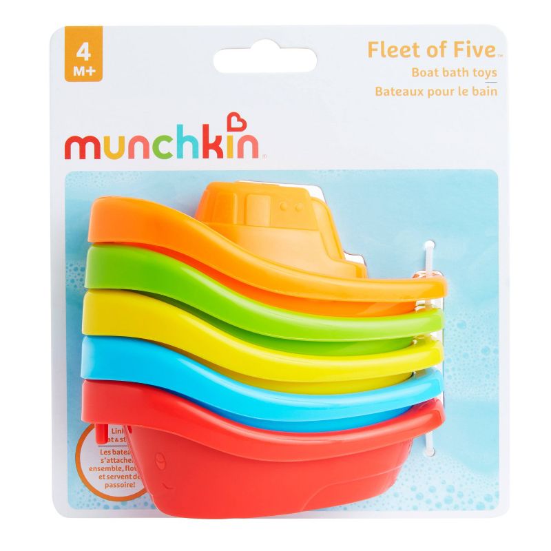 Munchkin Fleet Of Five Boats Bath Toy, 5 of 11