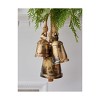 tag Heritage Antique Brass Decorative Bells - Holiday Decor for Christmas - 3.25" H x 2.1" L x 2.1" W - Easy Dust Clean - 2 of 2