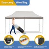 Gulches 10x20 Pop Up Canopy Tent, Heavy Duty with 6 Sidewalls, UV & Waterproof, 3 Height Adjustable, Includes Roller Bag for Weddings & Beach, Khaki - 4 of 4