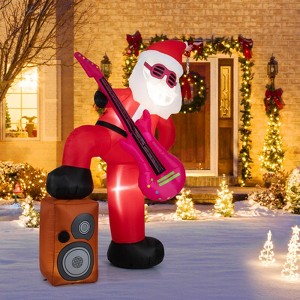 Costway 8.4 ft Inflatable Santa Claus with Music, Sound-synced Light Effect, LED Lights - 1 of 4