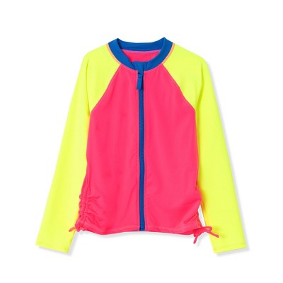Lands' End Kids Long Sleeve Zip Front UPF 50 Rash Guard