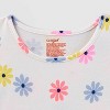 Girls' Adaptive Short Sleeve 2pk Knit and Ribbed Dress with Abdominal Access - Cat & Jack™ Cream/Light Purple - 3 of 4