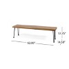 MOEPISY Wood And Metal Rectangular Bench - 3 of 4