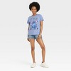 Women's Disney Stitch Short Sleeve Graphic T-Shirt - Blue - 3 of 3